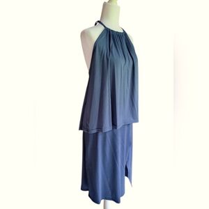 TWO-PIECE HALTER BLOUSE SKIRT SET